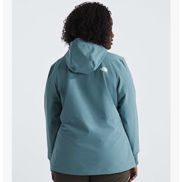 The North Face Women's Sz 3X Shelbe Raschel Fleece Hooded Jacket Algae Blue - Picture 12 of 13